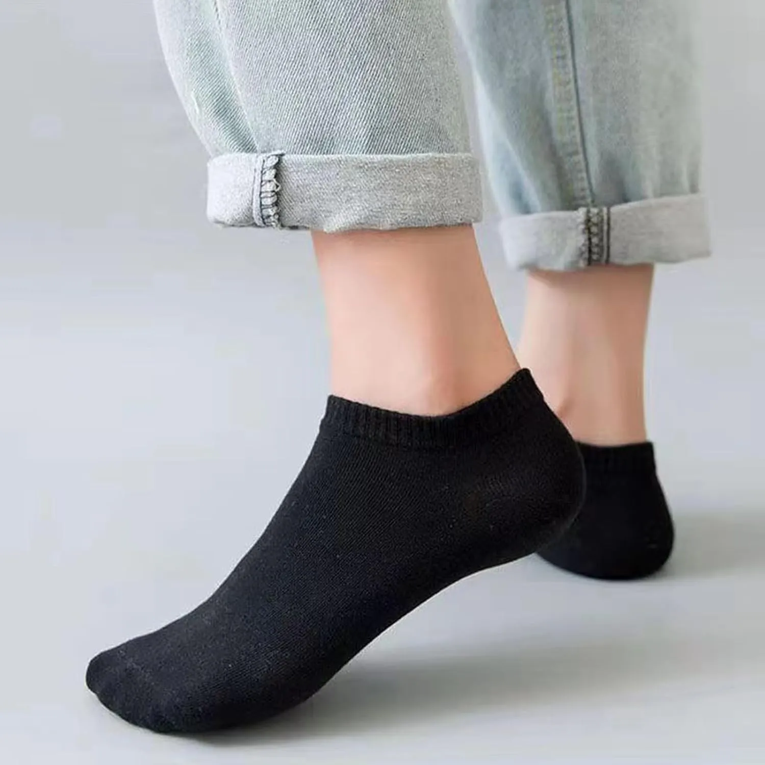 12-30 Pairs Low Cut Ankle Socks for Men Thin Breathable Casual No Show Athletic Socks Bulk