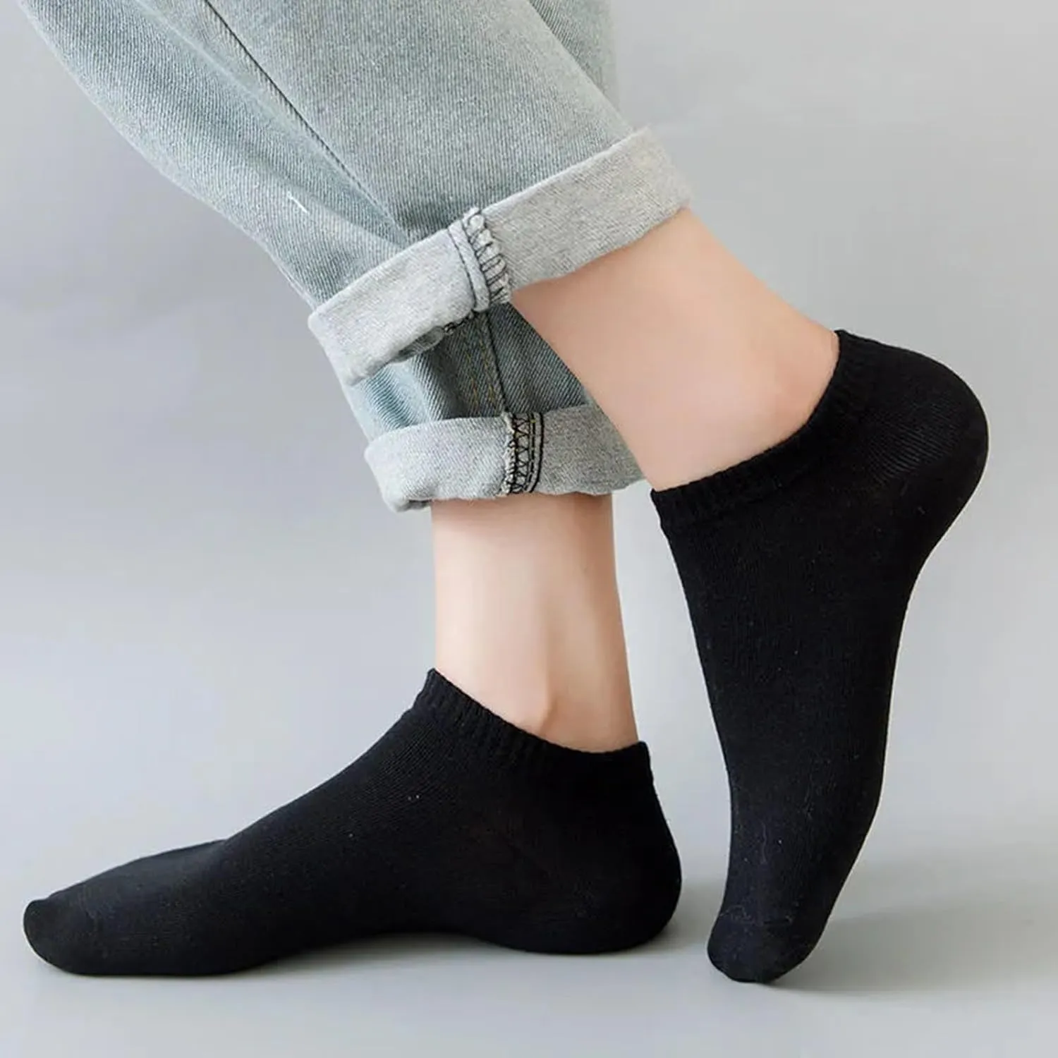12-30 Pairs Low Cut Ankle Socks for Men Thin Breathable Casual No Show Athletic Socks Bulk