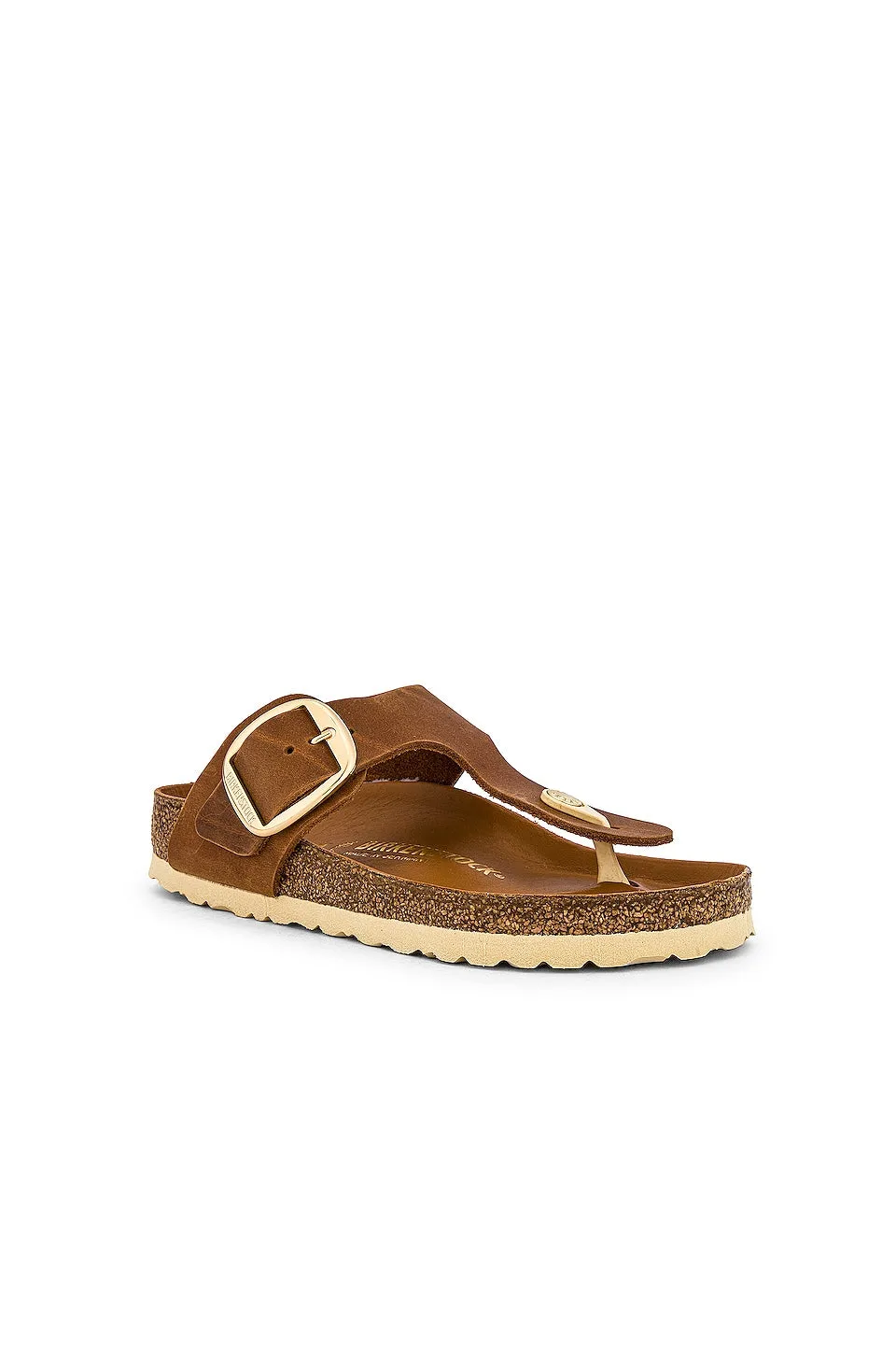 BIRKENSTOCK Gizeh Big Buckle Sandals, Cognac