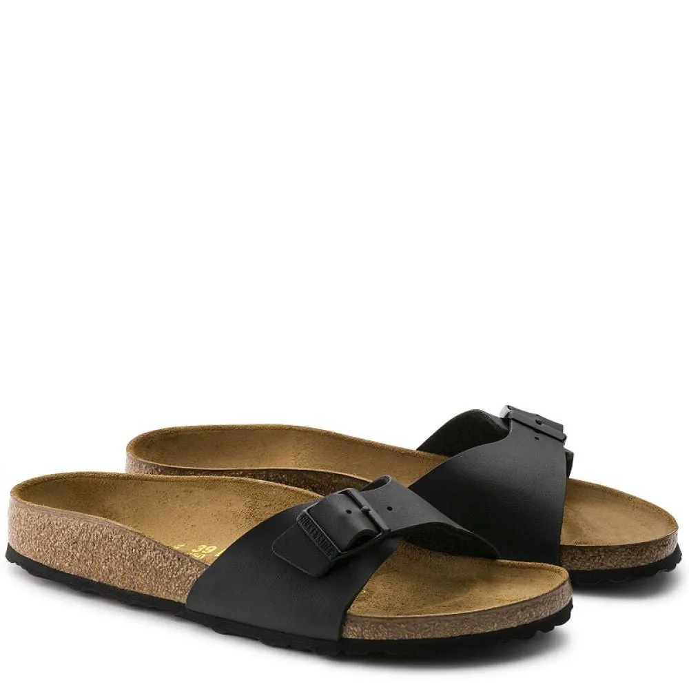 Birkenstock Women's Madrid Birko-Flor in Black (Narrow Width)