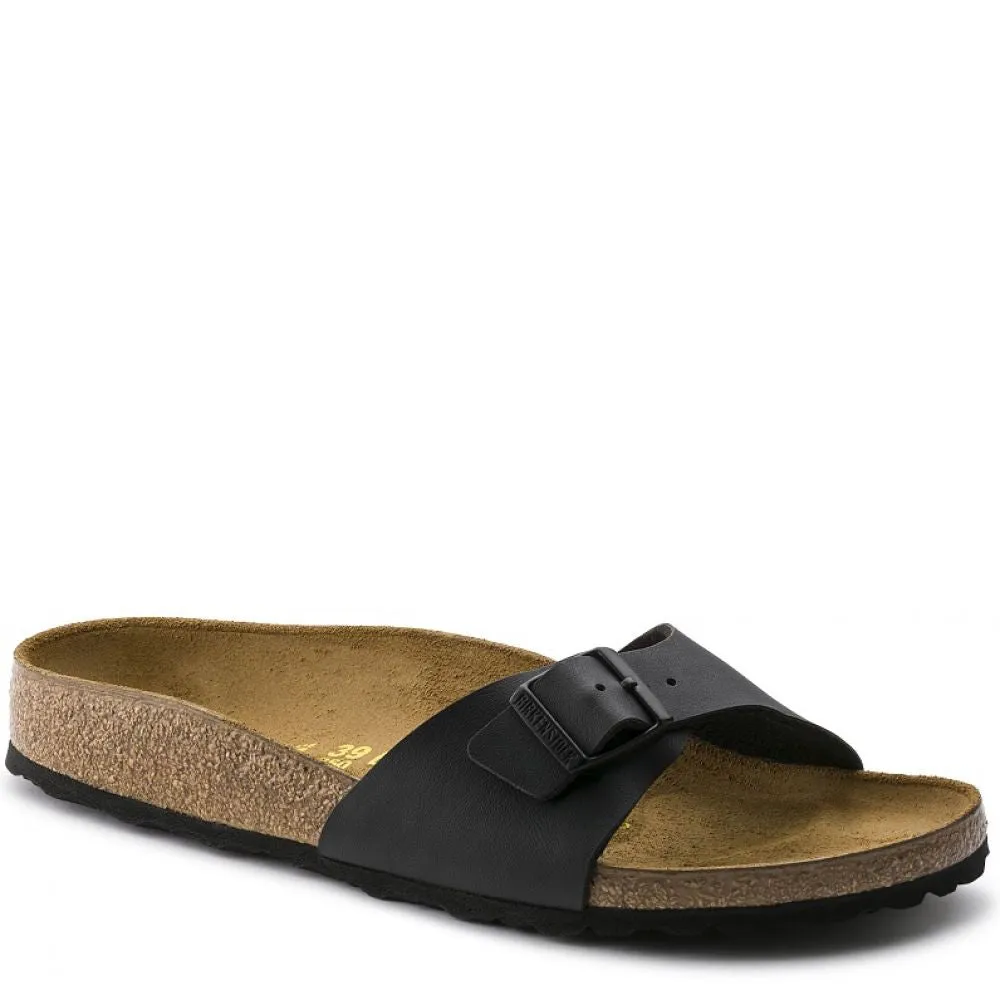 Birkenstock Women's Madrid Birko-Flor in Black (Narrow Width)