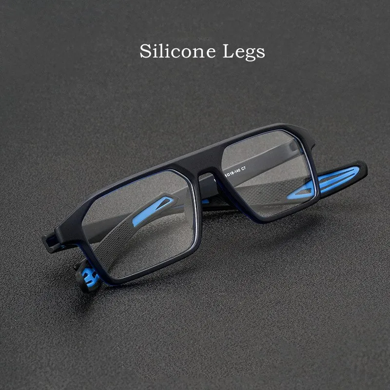 KatKani Unisex Full Rim Rectangle TR 90 Resin Sport Frame Eyeglasses K001