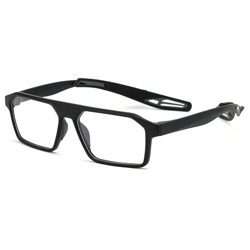 KatKani Unisex Full Rim Rectangle TR 90 Resin Sport Frame Eyeglasses K001