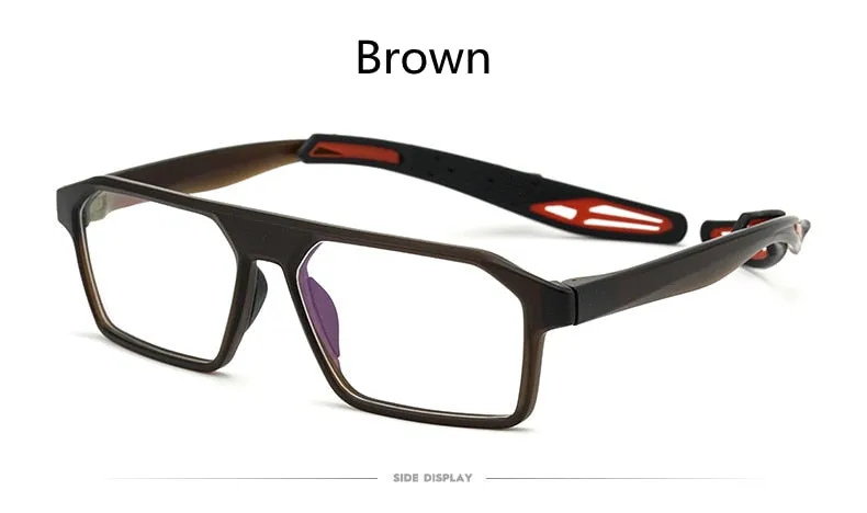 KatKani Unisex Full Rim Rectangle TR 90 Resin Sport Frame Eyeglasses K001