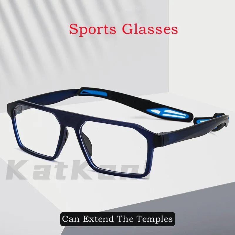 KatKani Unisex Full Rim Rectangle TR 90 Resin Sport Frame Eyeglasses K001