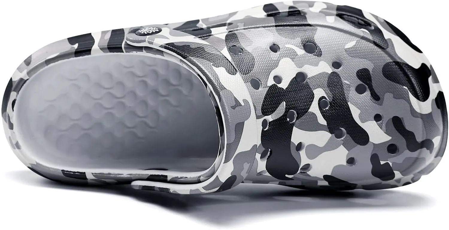 Kids Boys Girls Classic Camo Beach Clogs | Lightweight Water Sandals - Quick-Dry Non-Slip Light and Durable ??Little Kid/Big Kid??