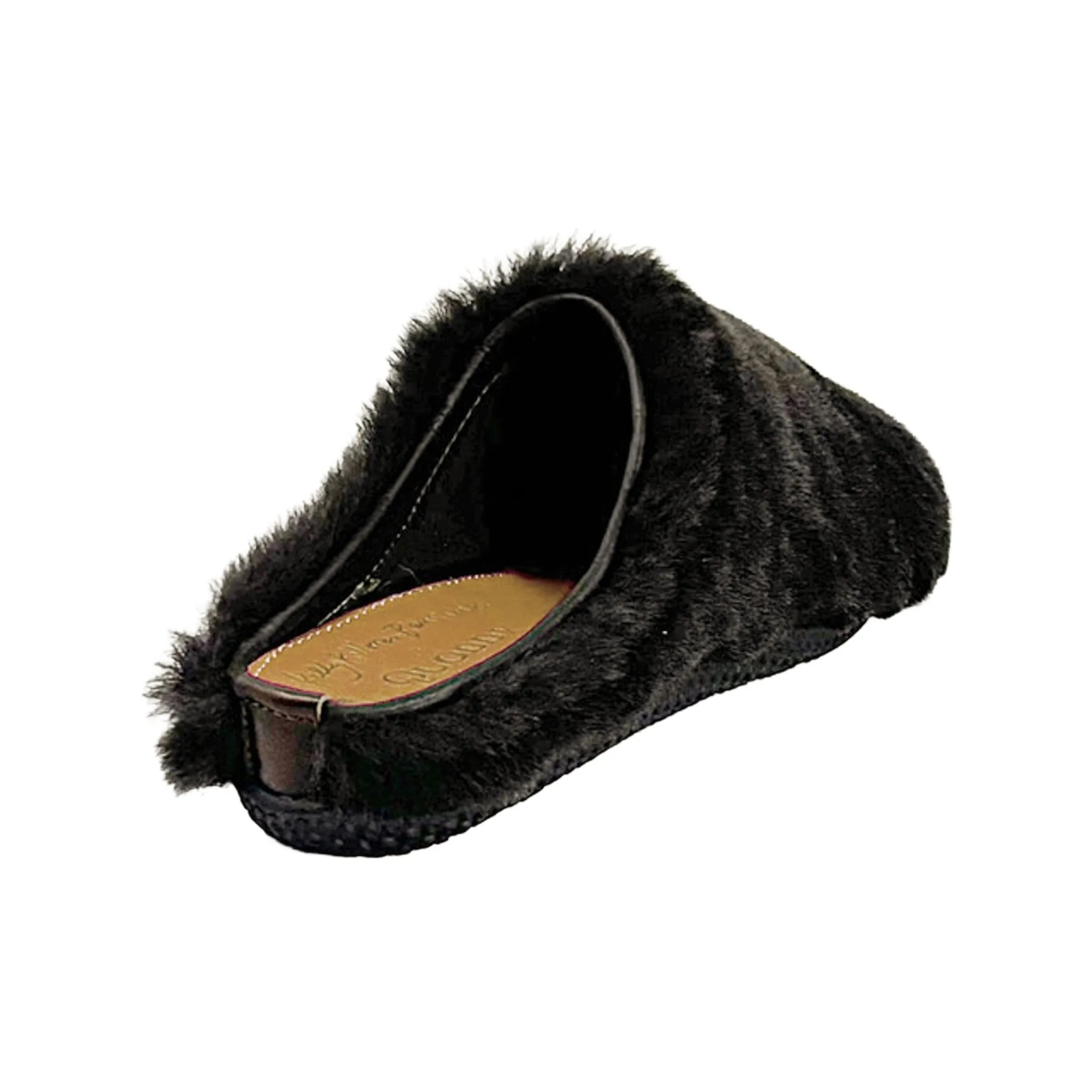 KKB Portland Mule Slipper: Exersole® by Quoddy Barefoot Fit DK Chocolate Brown Shearling