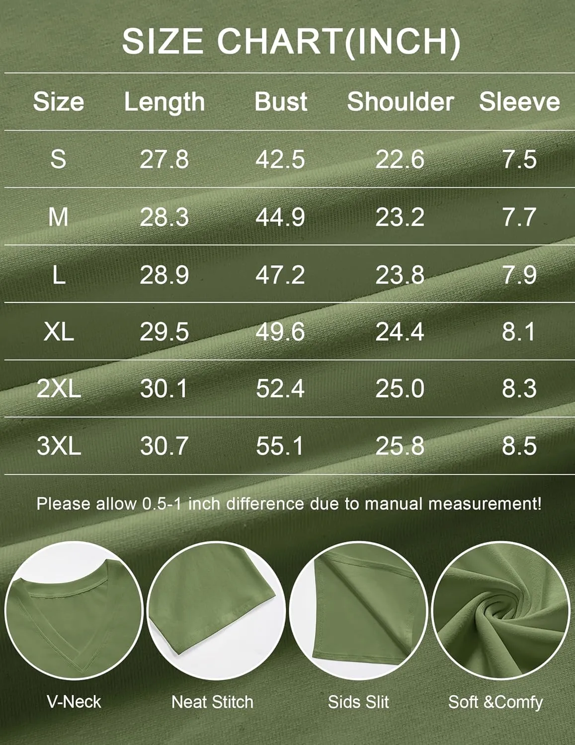 Neweek Womens Oversized Workout T Shirts Short Sleeve V Neck Side Slit T-Shirt Summer Casual Basic Tee Tops Loose Fit