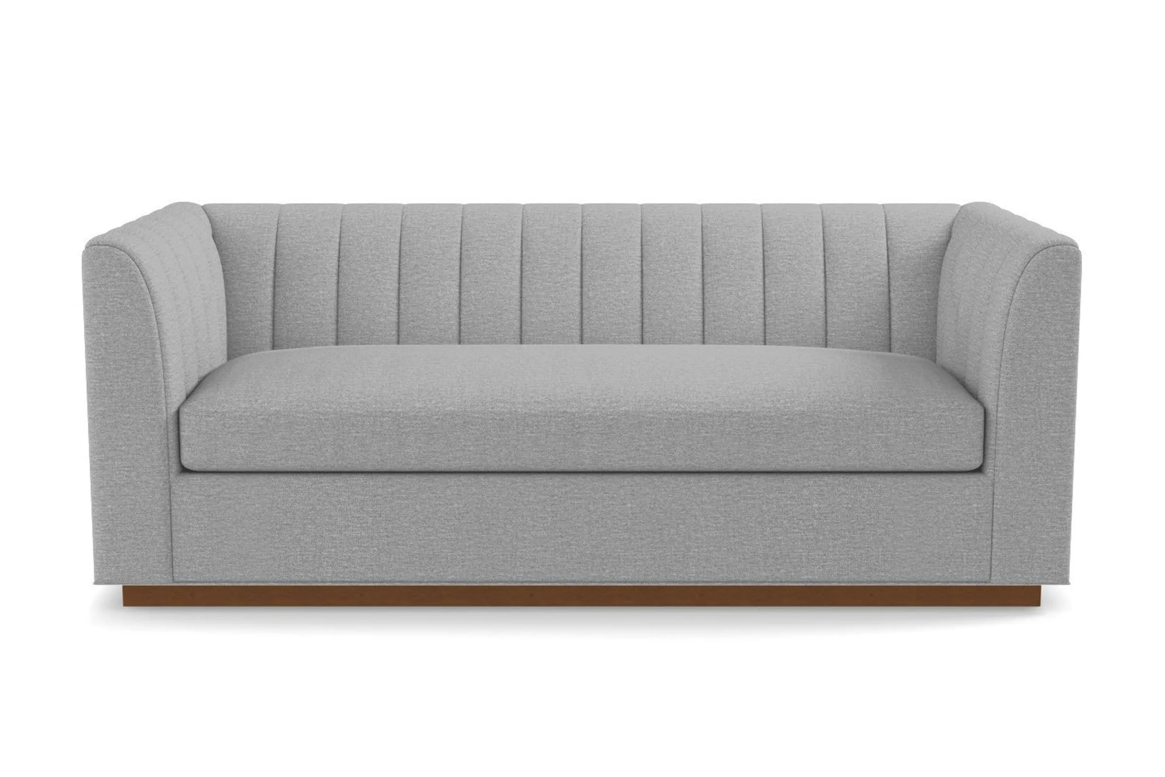 Nora Queen Size Sleeper Sofa Bed :: Leg Finish: Pecan / Sleeper Option: Memory Foam Mattress`