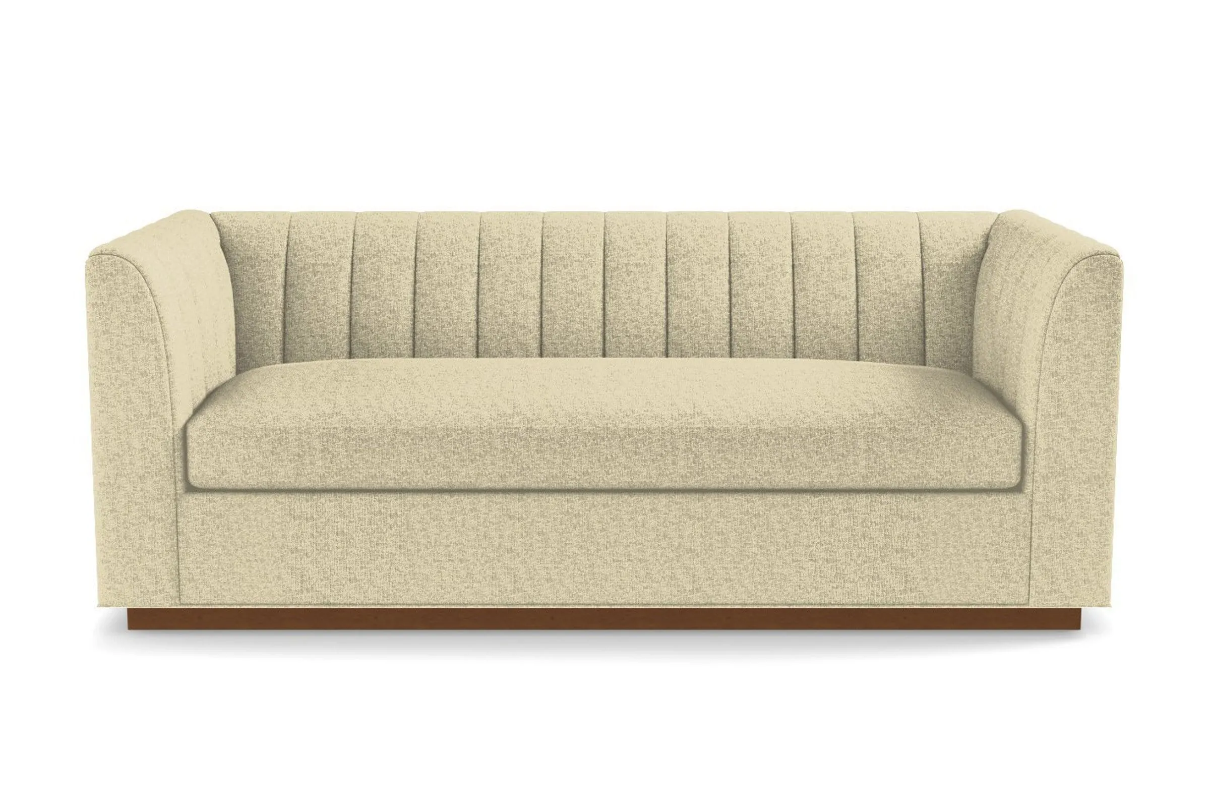 Nora Queen Size Sleeper Sofa Bed :: Leg Finish: Pecan / Sleeper Option: Memory Foam Mattress`