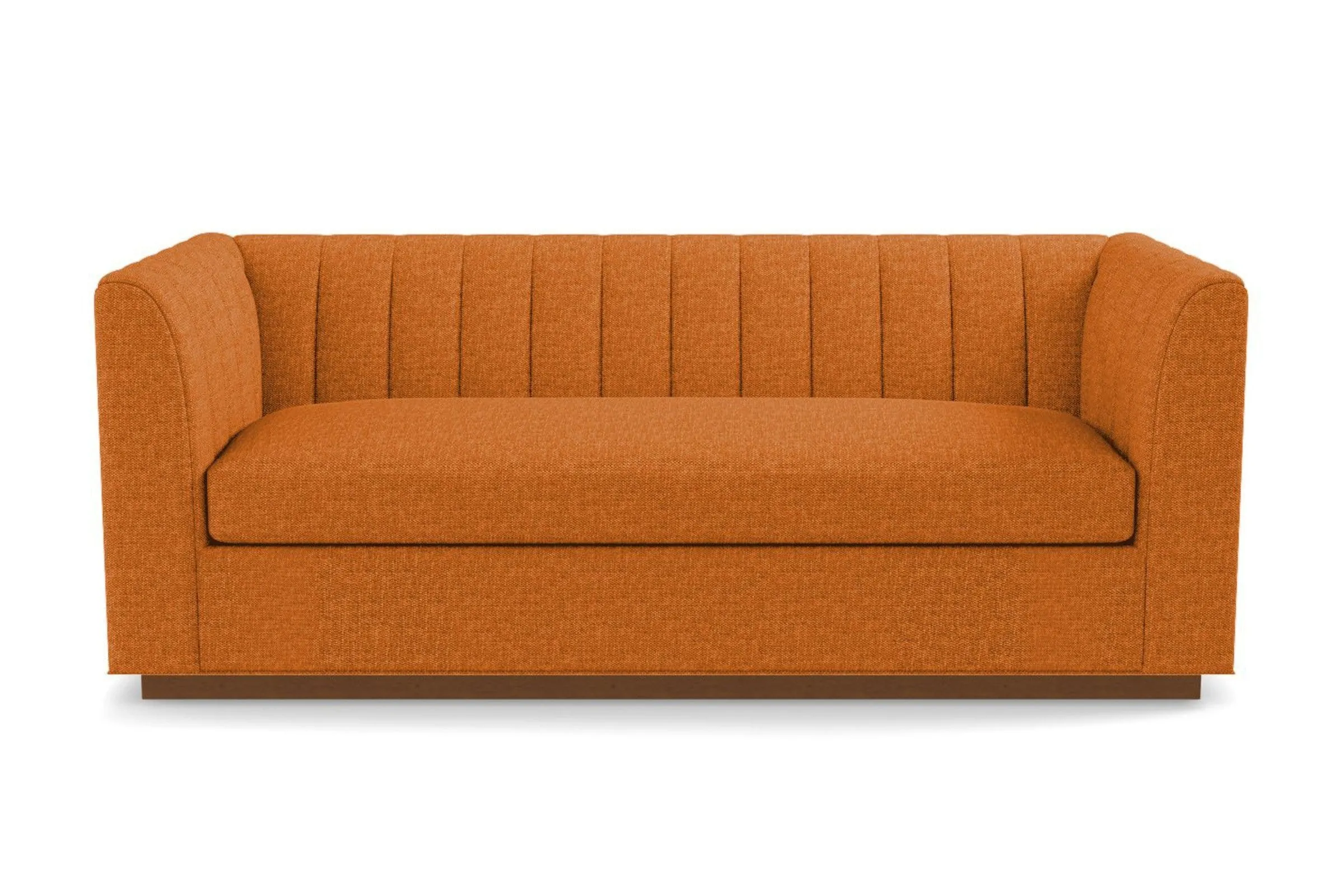 Nora Queen Size Sleeper Sofa Bed :: Leg Finish: Pecan / Sleeper Option: Memory Foam Mattress`